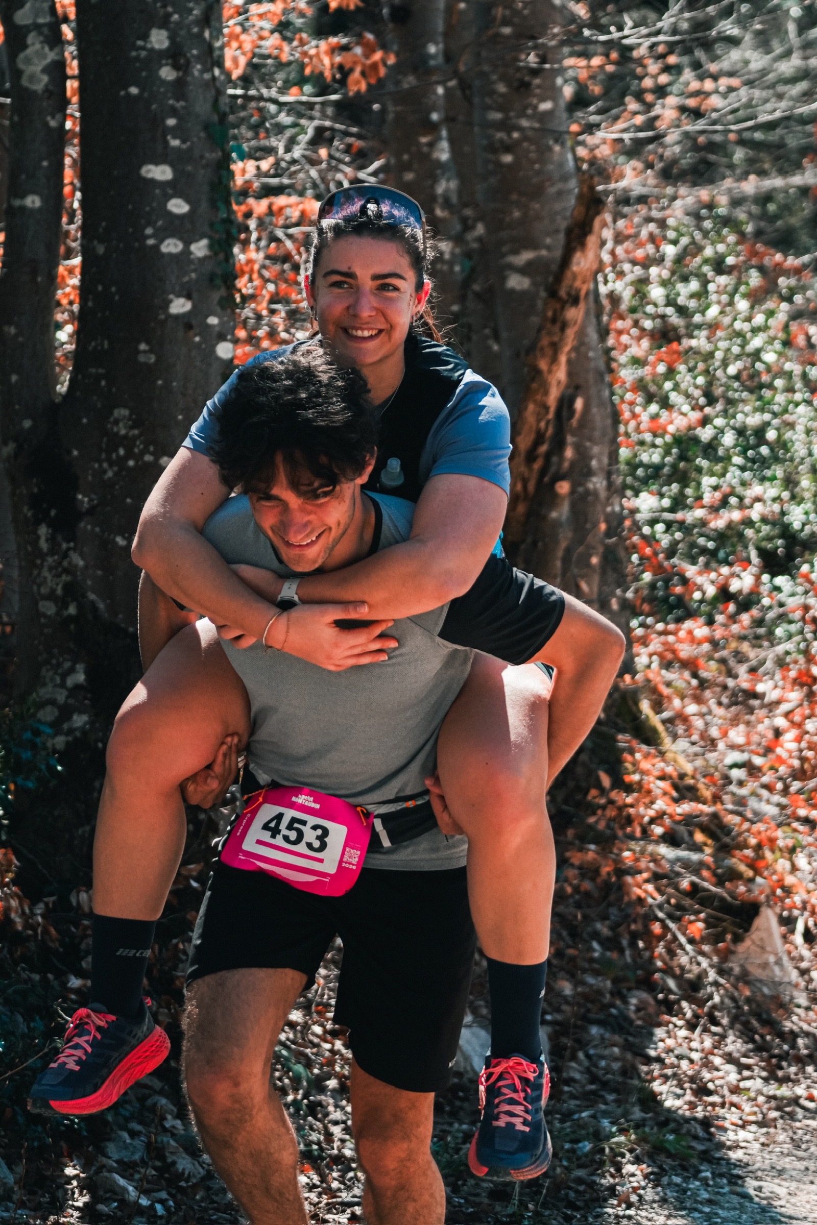 Trail du Petit Montaudin, coureur en effort sur la Combe Noire